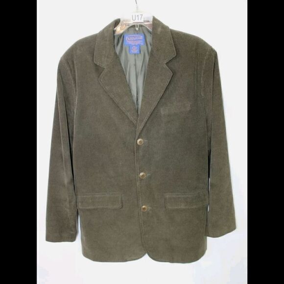 PENDLETON Brown Corduroy Sport Coat Blazer Mens Sz Large. - Picture 1 of 7